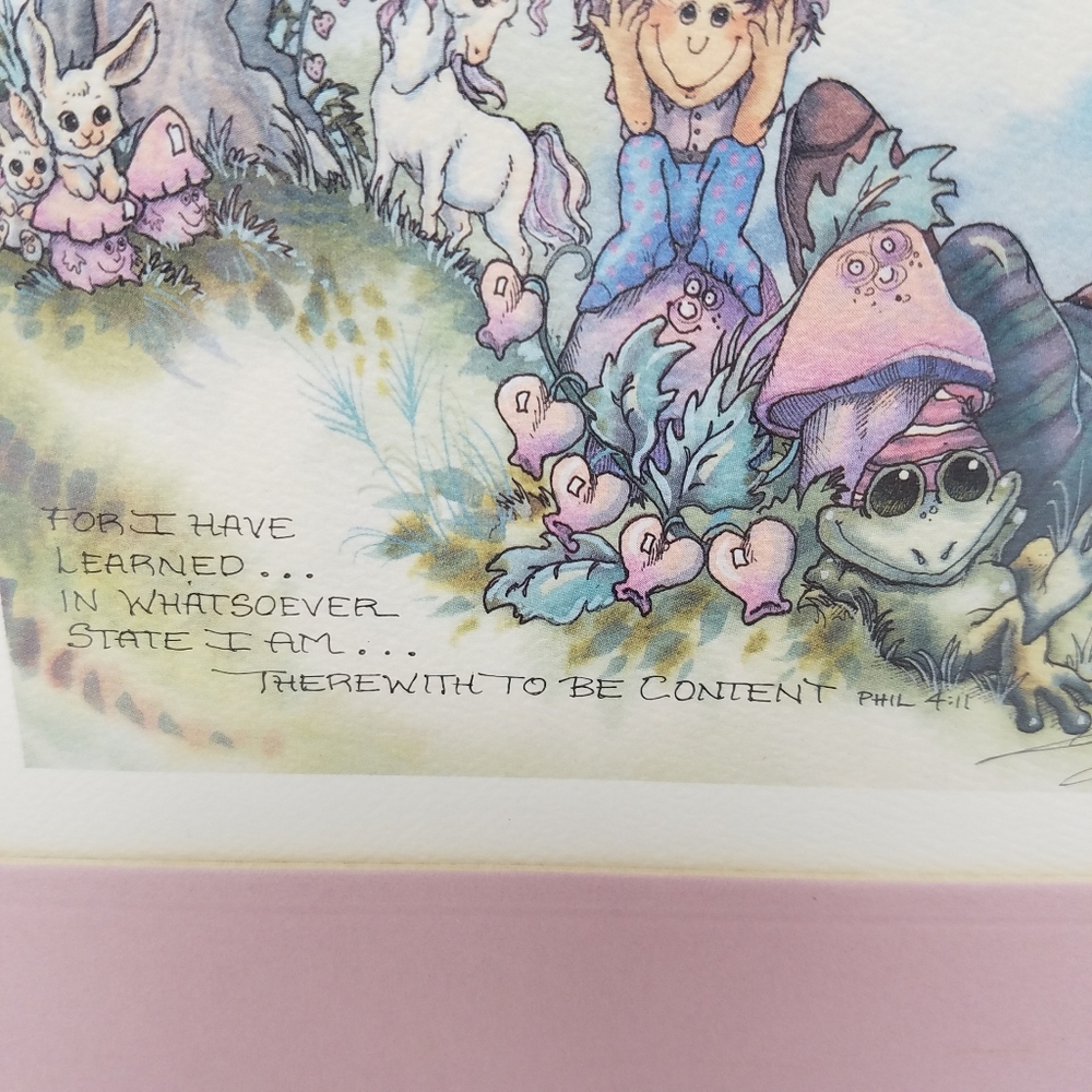Jody Bergsma Limited Edition Lithograph Fantasy Elves Unicorn, 8x10 - Picture 3 of 12